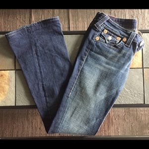 True Religion Rainbow Joey 26 Denim Stretch Jeans